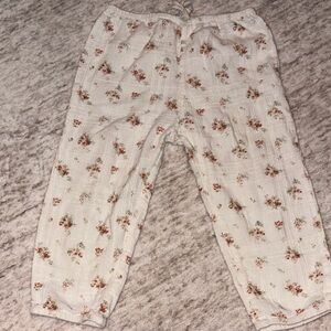 Jamie Kay Cream Floral Kids Pajama Bottoms